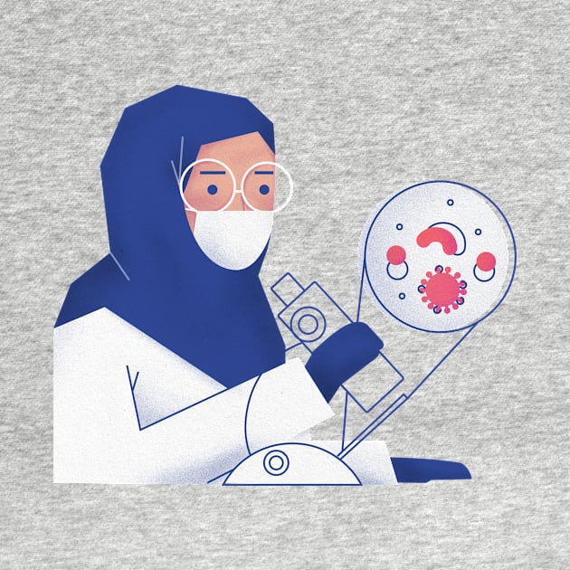 Muslim Essential Employee Fight Coronavirus by InkyArt